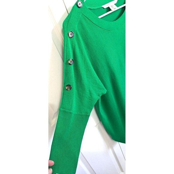 Max Studio Knit Raglan Sleeve Pullover GreenSweater Size XL. NWOT - Picture 4 of 6